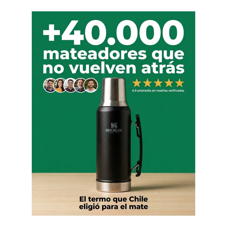 MATE SYSTEM CLASSIC NEGRO | 1.2 LT + Grabado Personalizado