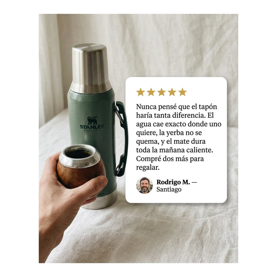 MATE SYSTEM CLASSIC VERDE | 1.2 LT + Grabado Personalizado