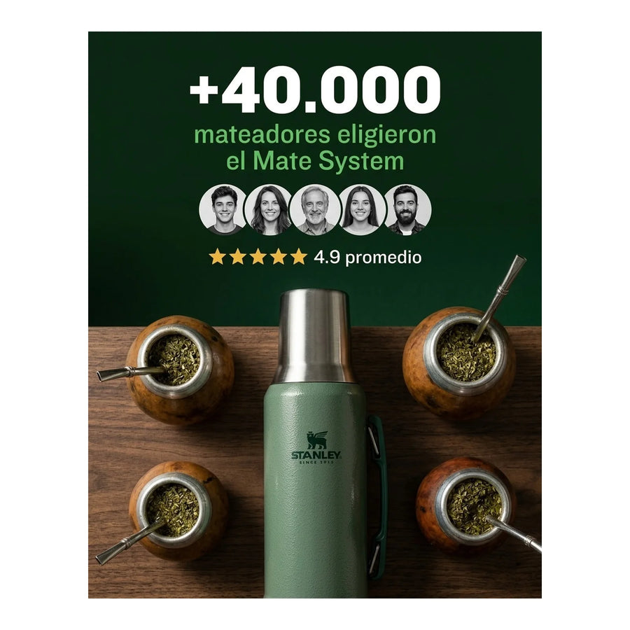 MATE SYSTEM CLASSIC VERDE | 1.2 LT + Grabado Personalizado