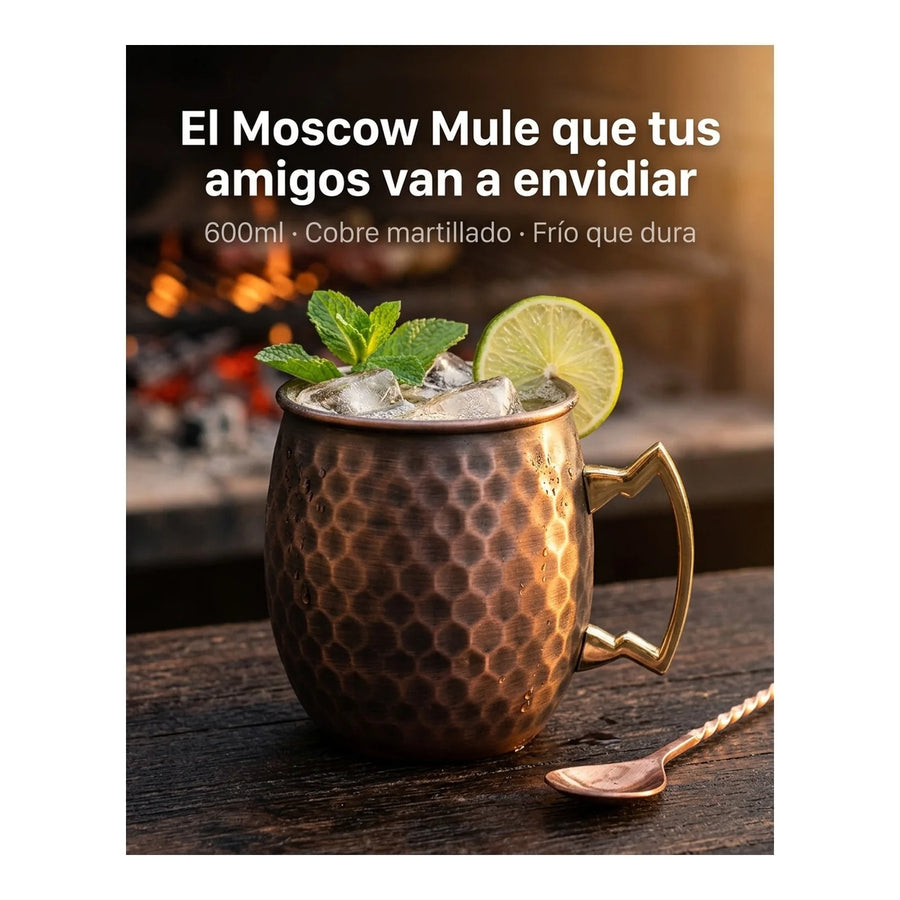 Mug Cobre Wayu Coctel Tragos Moscow Mule Bar Quincho Mojito Color Cobre + Grabado Personalizado