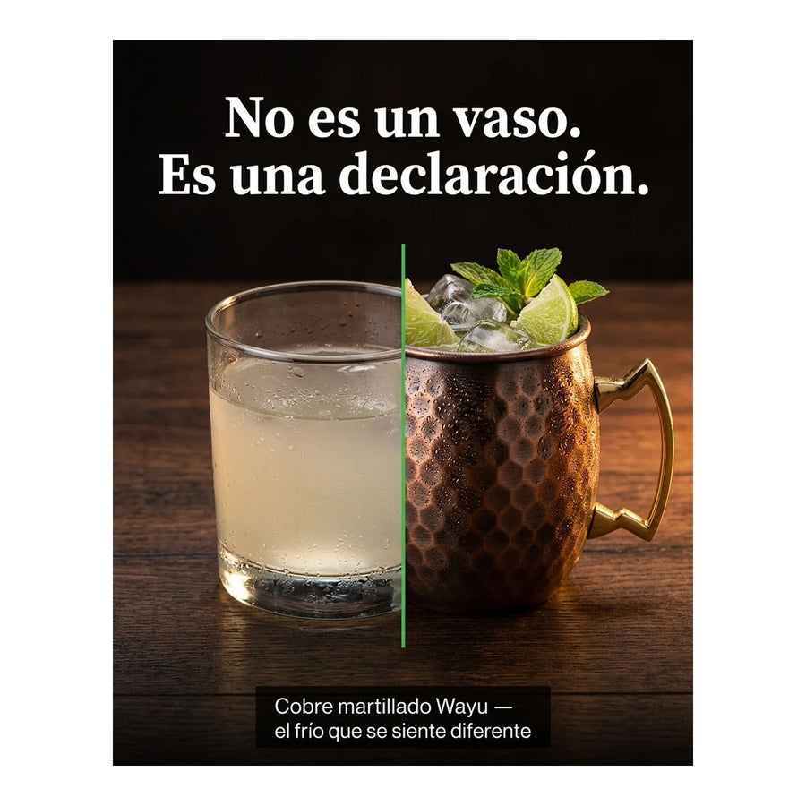 Mug Cobre Wayu Coctel Tragos Moscow Mule Bar Quincho Mojito Color Cobre + Grabado Personalizado