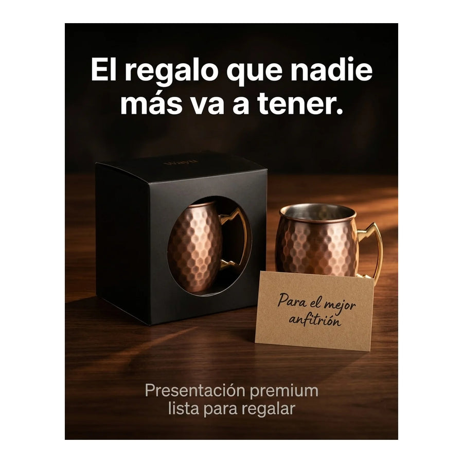 Mug Cobre Wayu Coctel Tragos Moscow Mule Bar Quincho Mojito Color Cobre + Grabado Personalizado