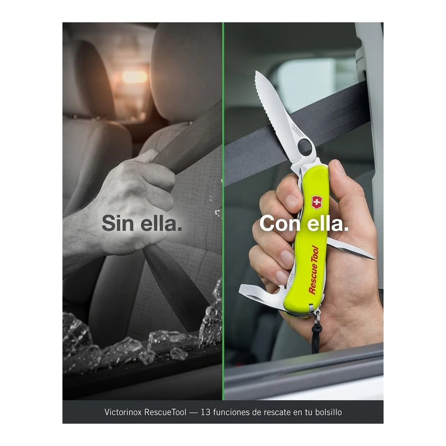 Navaja Cortapluma Rescuetool Victorinox 0.8623.mwn Rescate + Grabado Personalizado