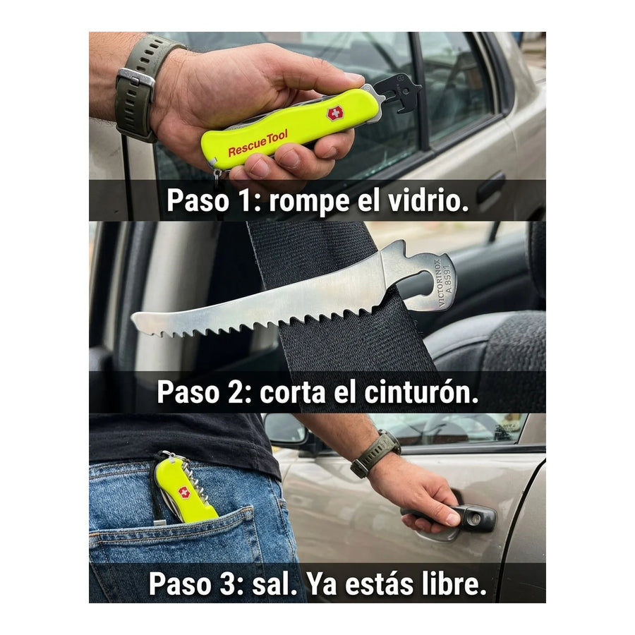 Navaja Cortapluma Rescuetool Victorinox 0.8623.mwn Rescate + Grabado Personalizado
