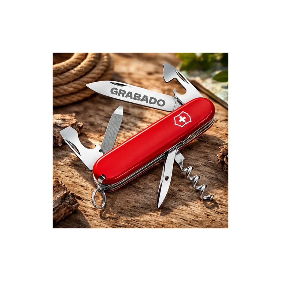 Navaja Cortapluma  Victorinox Sportsman Roja 0.3803 Deportes + Grabado Personalizado