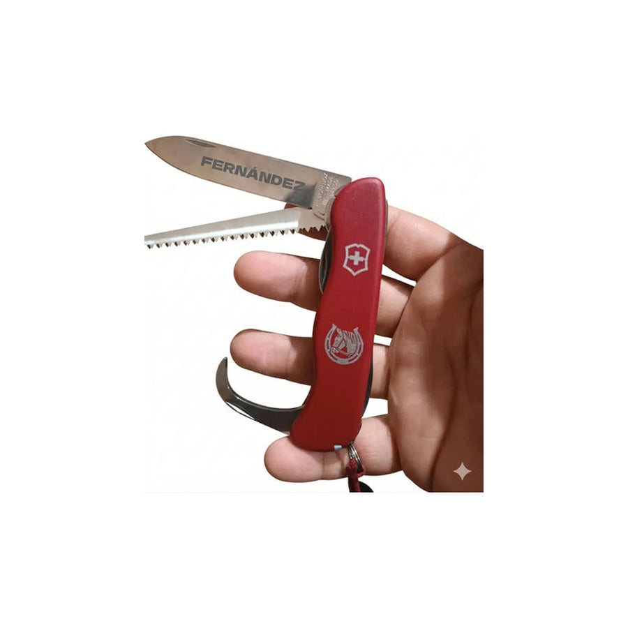 Navaja Cortapluma  Victorinox Equestrian Roja 0.8583 Rodeo + Grabado Personalizado