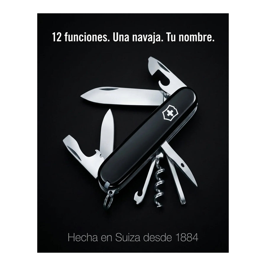 Navaja Cortapluma  Victorinox Spartan Negra 1.3603.3 + Grabado Personalizado