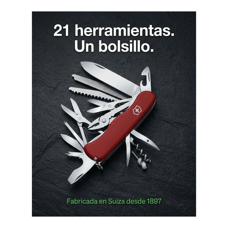 Navaja Cortapluma  Victorinox Work Champ Roja 0.8564 Premium + Grabado Personalizado