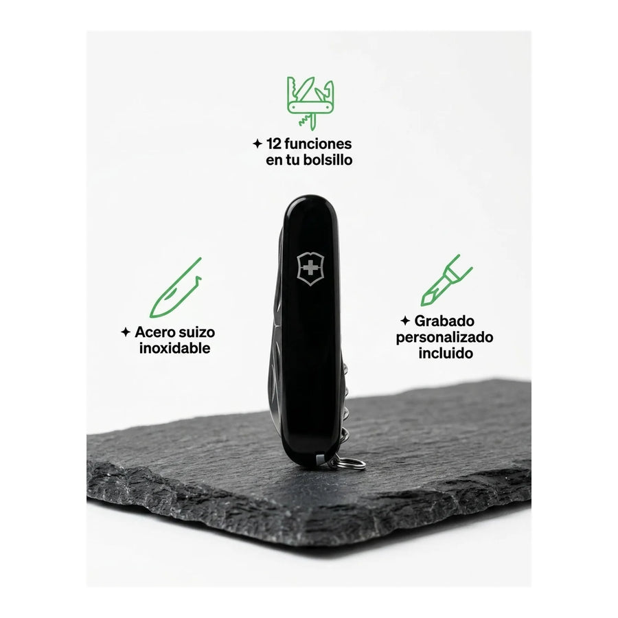 Navaja Cortapluma  Victorinox Spartan Negra 1.3603.3 + Grabado Personalizado