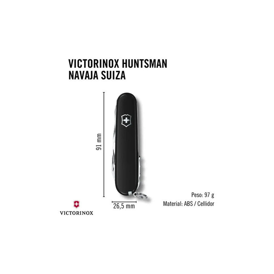 Navaja Cortapluma  Victorinox Hunstman Negra 1.3713.3 + Grabado Personalizado