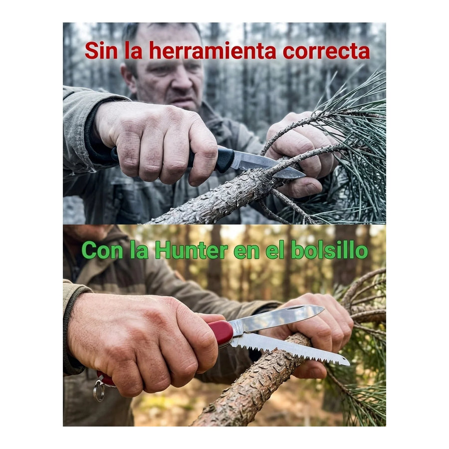 Navaja Cortapluma  Victorinox Hunter Roja 0.8573 Cazador + Grabado Personalizado
