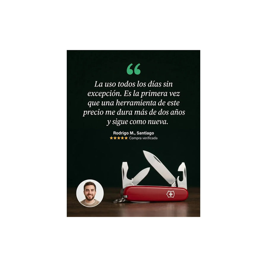 Navaja Cortapluma  Victorinox Recruit Roja 0.2503 Premium + Grabado Personalizado