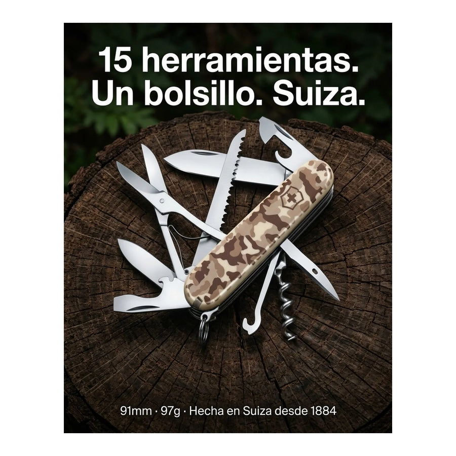 Navaja Cortapluma  Victorinox Hunstman 1.3713.941 Camuflaje + Grabado Personalizado