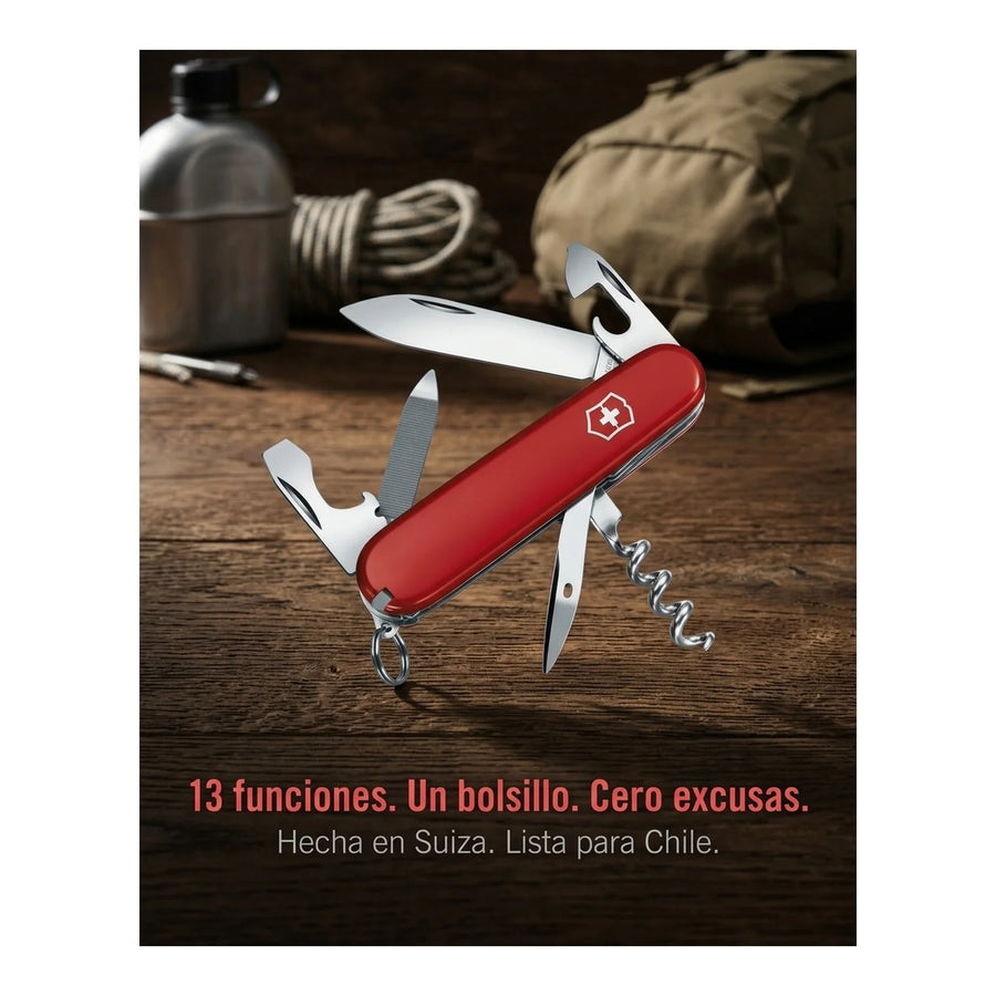 Navaja Cortapluma  Victorinox Sportsman Roja 0.3803 Deportes + Grabado Personalizado