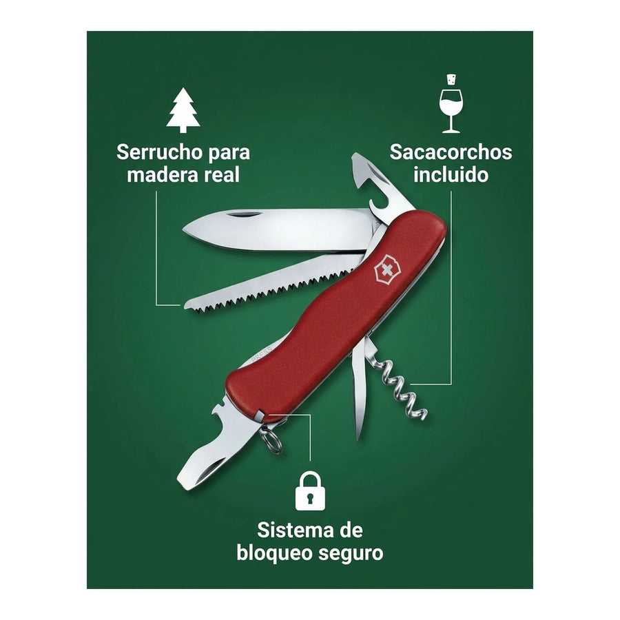 Navaja Cortapluma  Victorinox Forester Roja 0.8363 Premium + Grabado Personalizado
