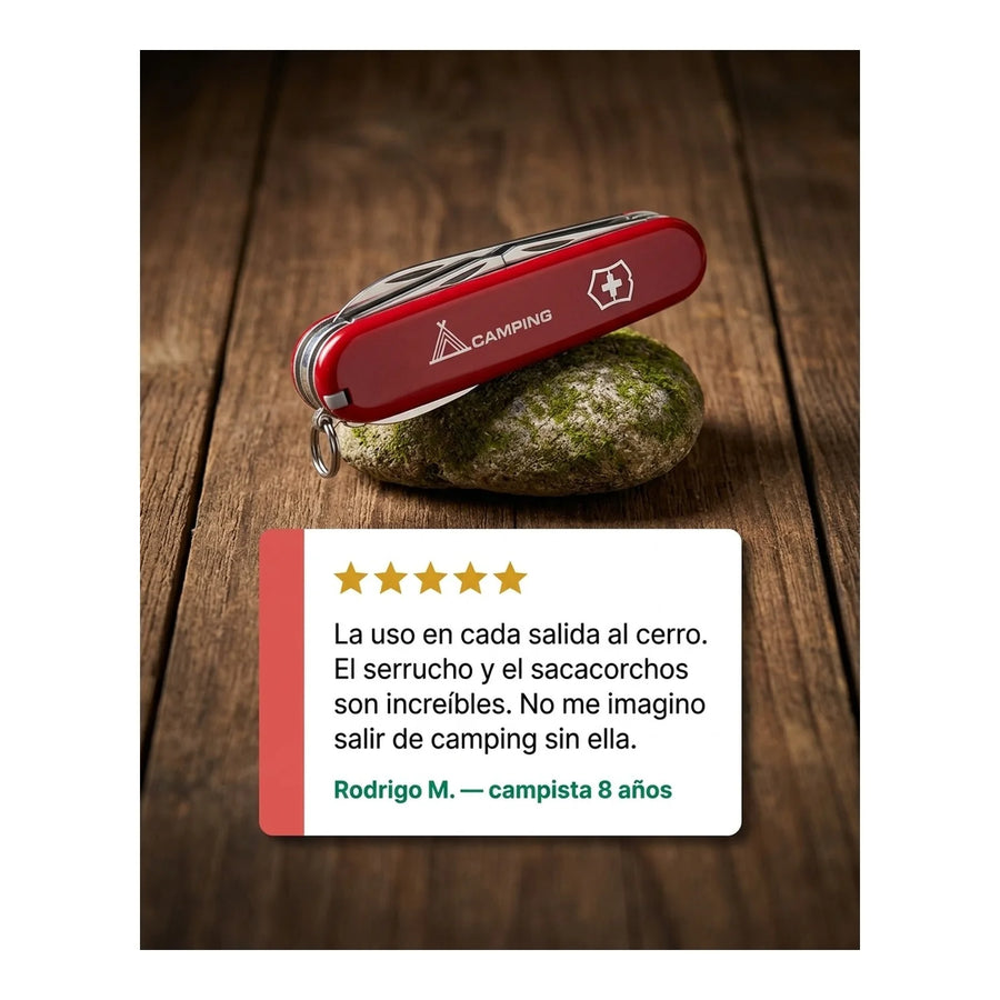 Navaja Cortapluma  Victorinox Camper Roja 1.3613.71 Camping + Grabado Personalizado