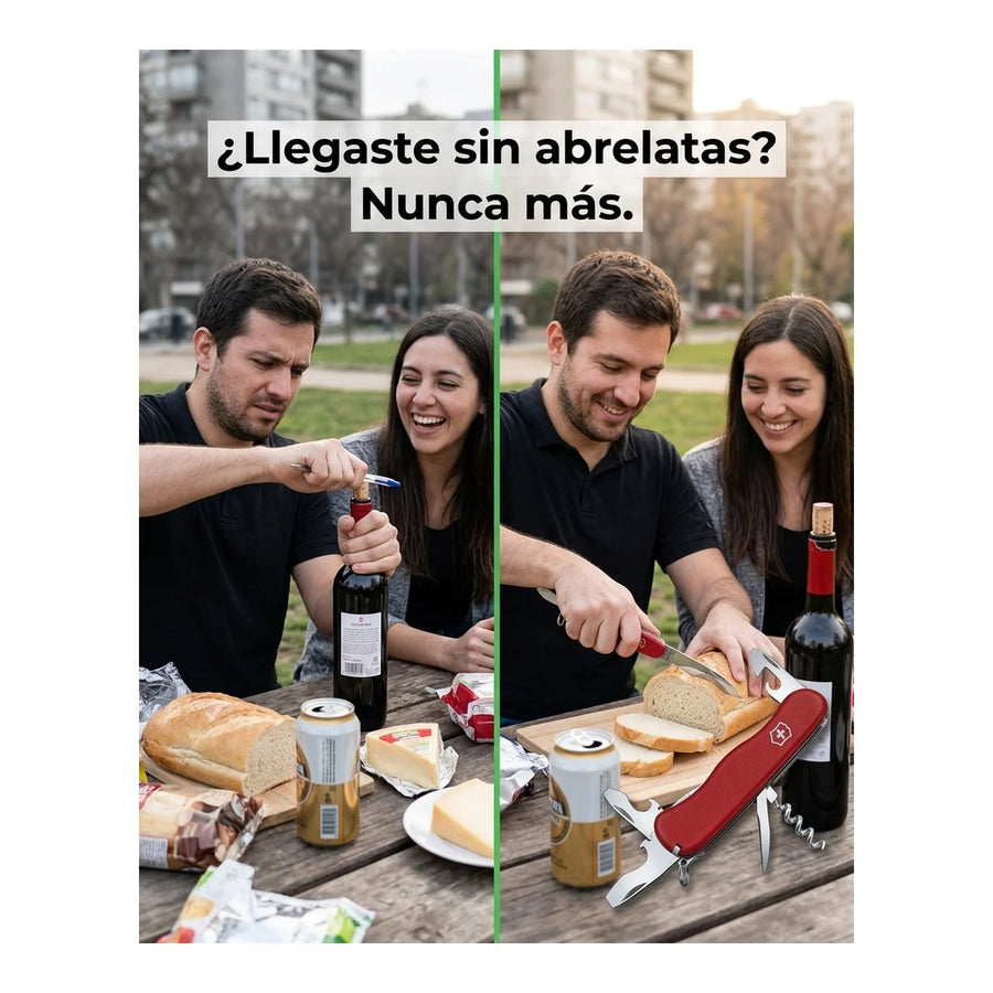 Navaja Cortapluma  Victorinox Picknicker Roja 0.8353 Premium + Grabado Personalizado