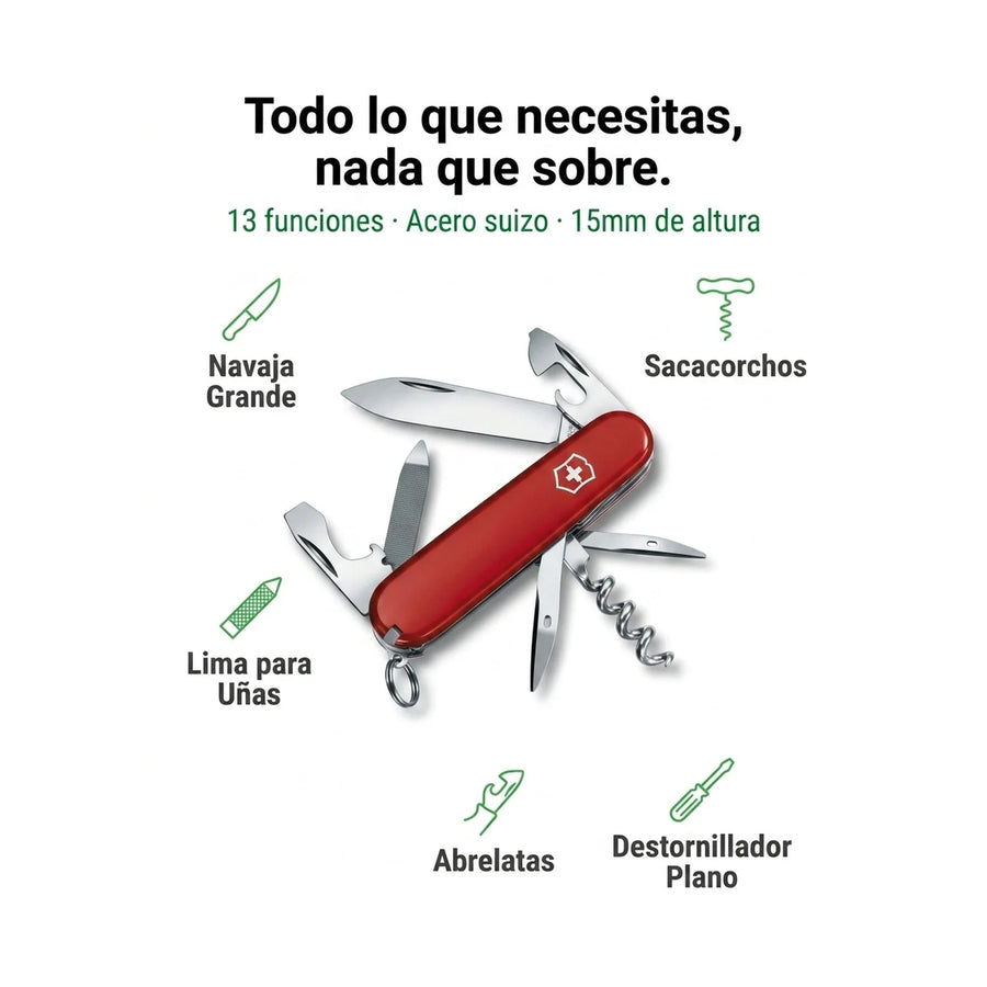 Navaja Cortapluma  Victorinox Sportsman Roja 0.3803 Deportes + Grabado Personalizado