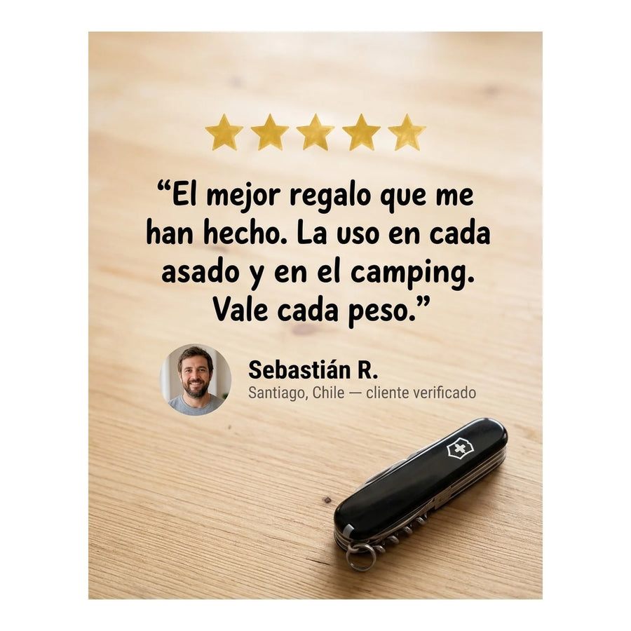 Navaja Cortapluma  Victorinox Spartan Negra 1.3603.3 + Grabado Personalizado