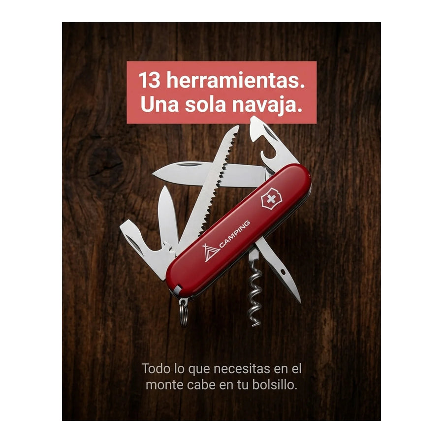 Navaja Cortapluma  Victorinox Camper Roja 1.3613 + Grabado Personalizado