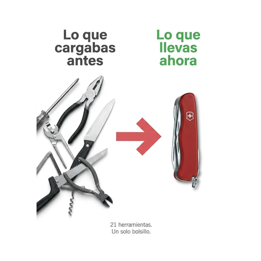 Navaja Cortapluma  Victorinox Work Champ Roja 0.8564 Premium + Grabado Personalizado