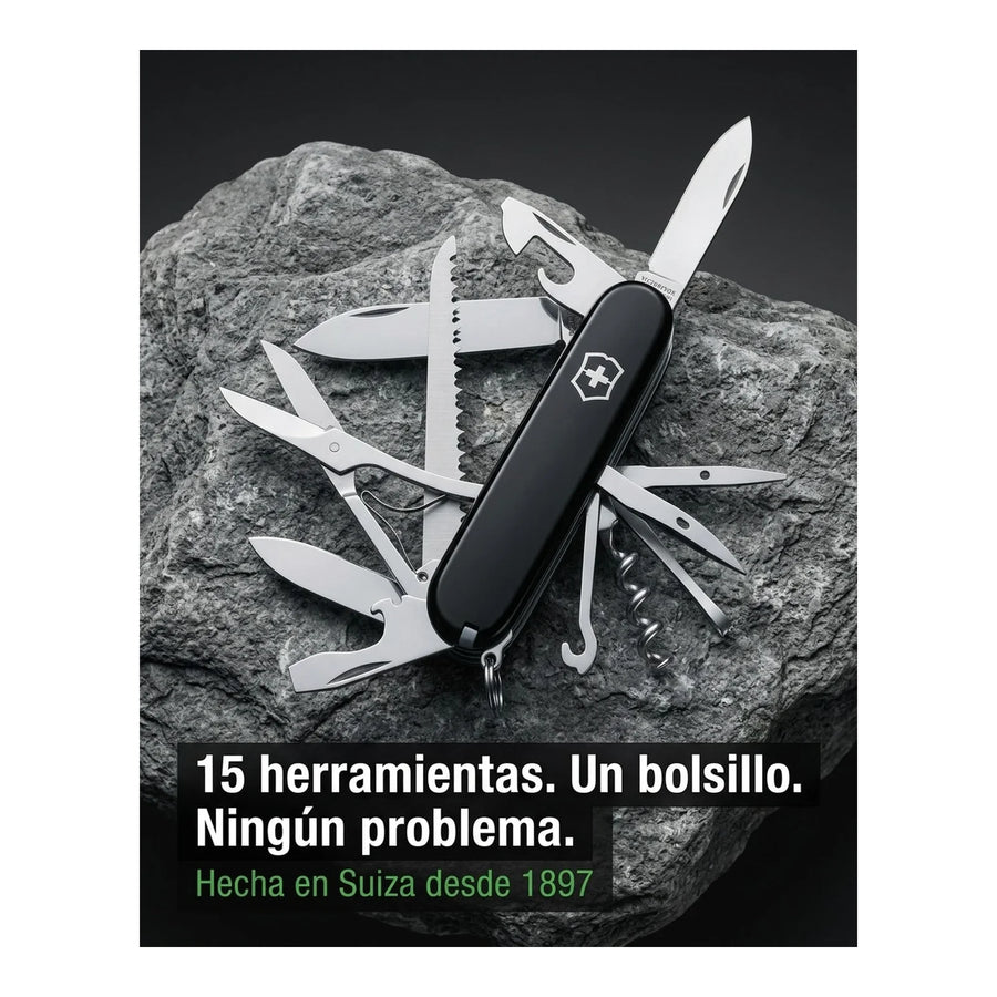 Navaja Cortapluma  Victorinox Hunstman Negra 1.3713.3 + Grabado Personalizado