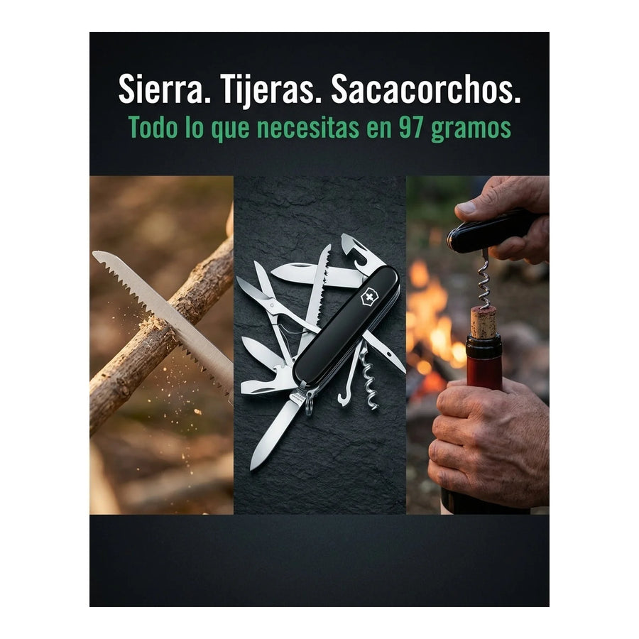 Navaja Cortapluma  Victorinox Hunstman Negra 1.3713.3 + Grabado Personalizado