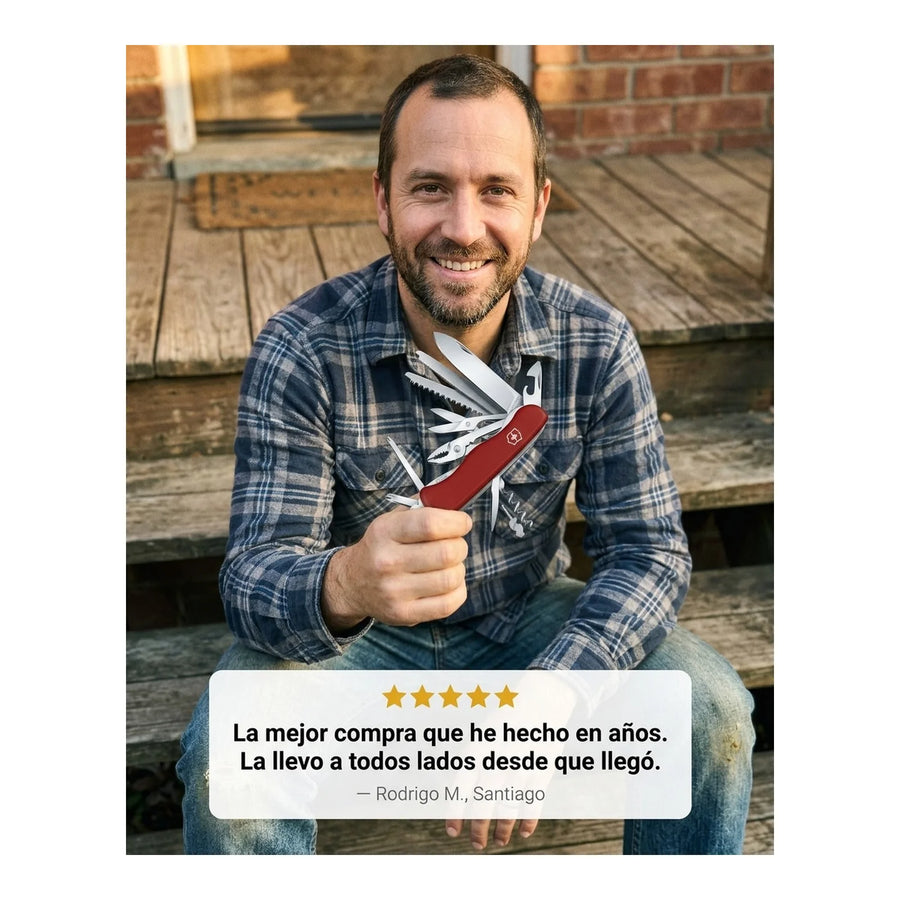 Navaja Cortapluma  Victorinox Work Champ Roja 0.8564 Premium + Grabado Personalizado