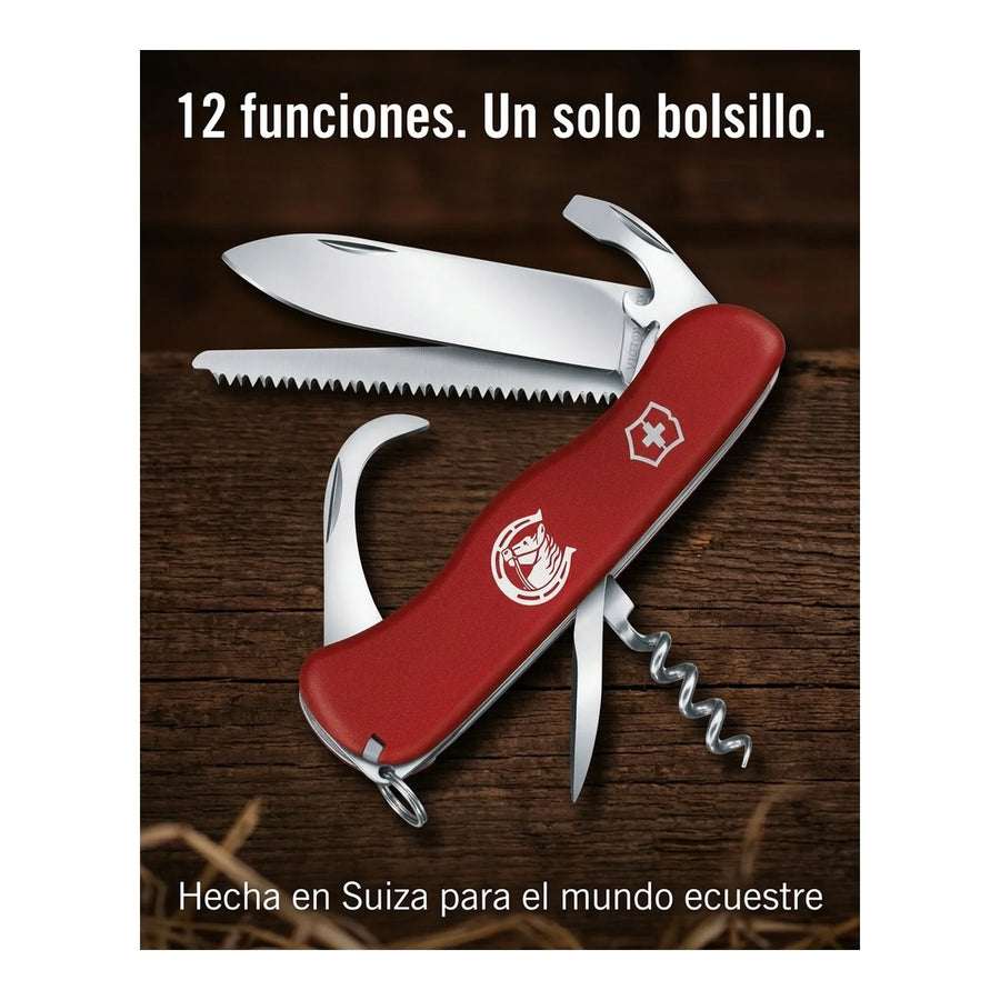 Navaja Cortapluma  Victorinox Equestrian Roja 0.8583 Rodeo + Grabado Personalizado