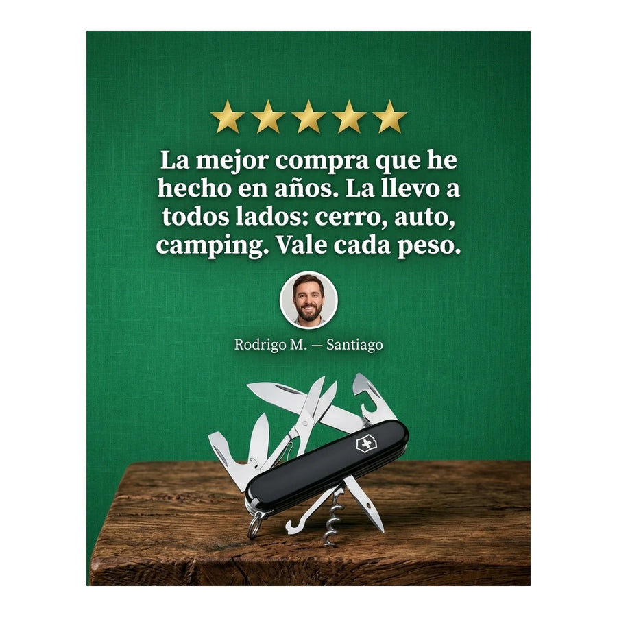 Navaja Cortapluma  Victorinox Climber Black 1.3703.3 + Grabado Personalizado