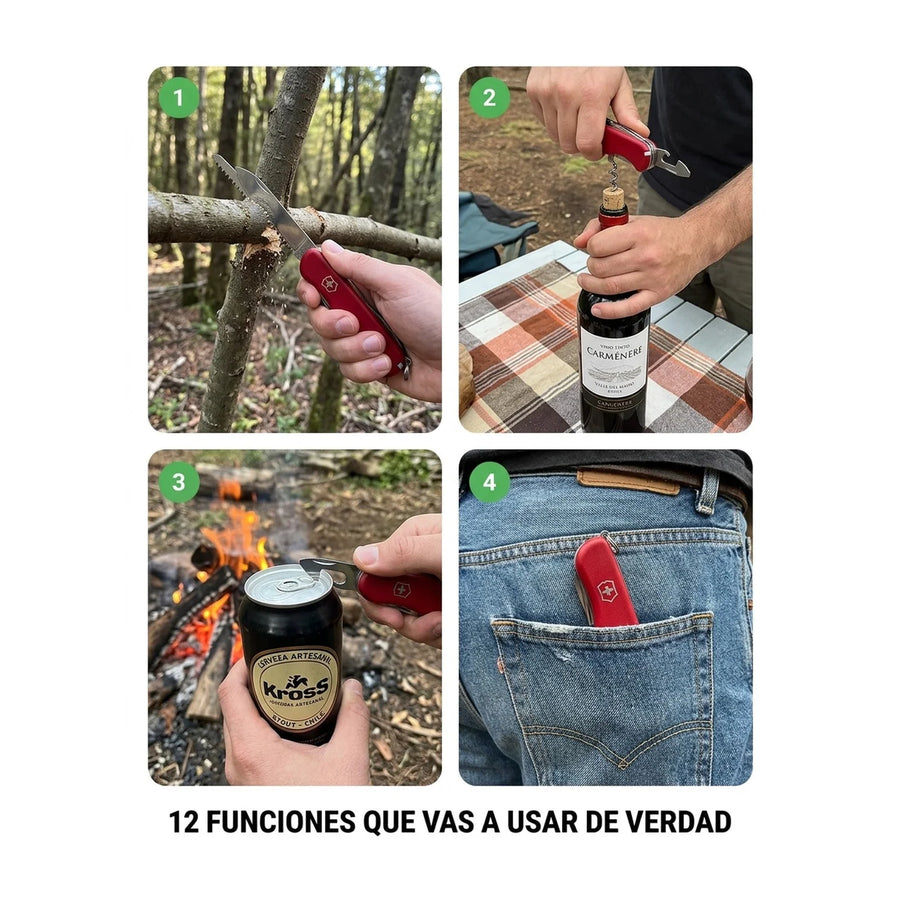 Navaja Cortapluma  Victorinox Forester Roja 0.8363 Premium + Grabado Personalizado