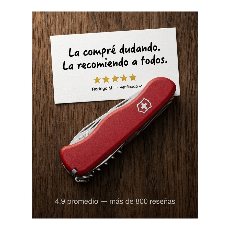 Navaja Cortapluma  Victorinox Picknicker Roja 0.8353 Premium + Grabado Personalizado