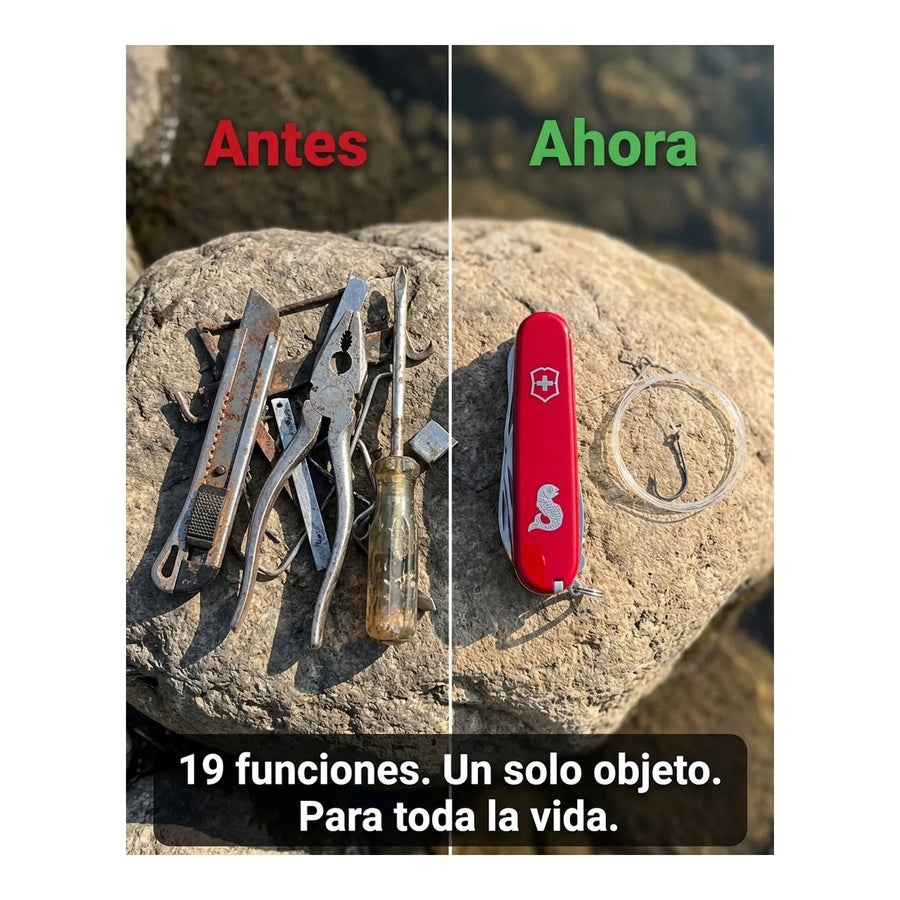 Navaja Cortapluma  Victorinox Angler Roja 1.3653.72 Pesca + Grabado Personalizado