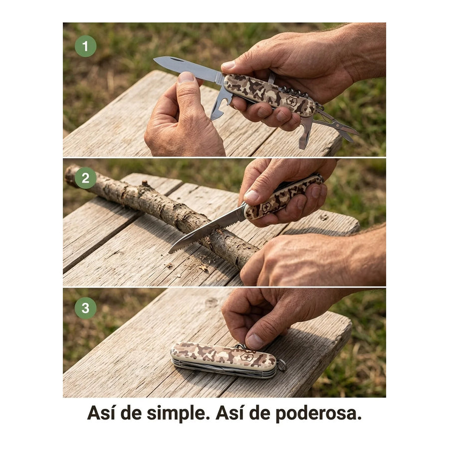 Navaja Cortapluma  Victorinox Hunstman 1.3713.941 Camuflaje + Grabado Personalizado