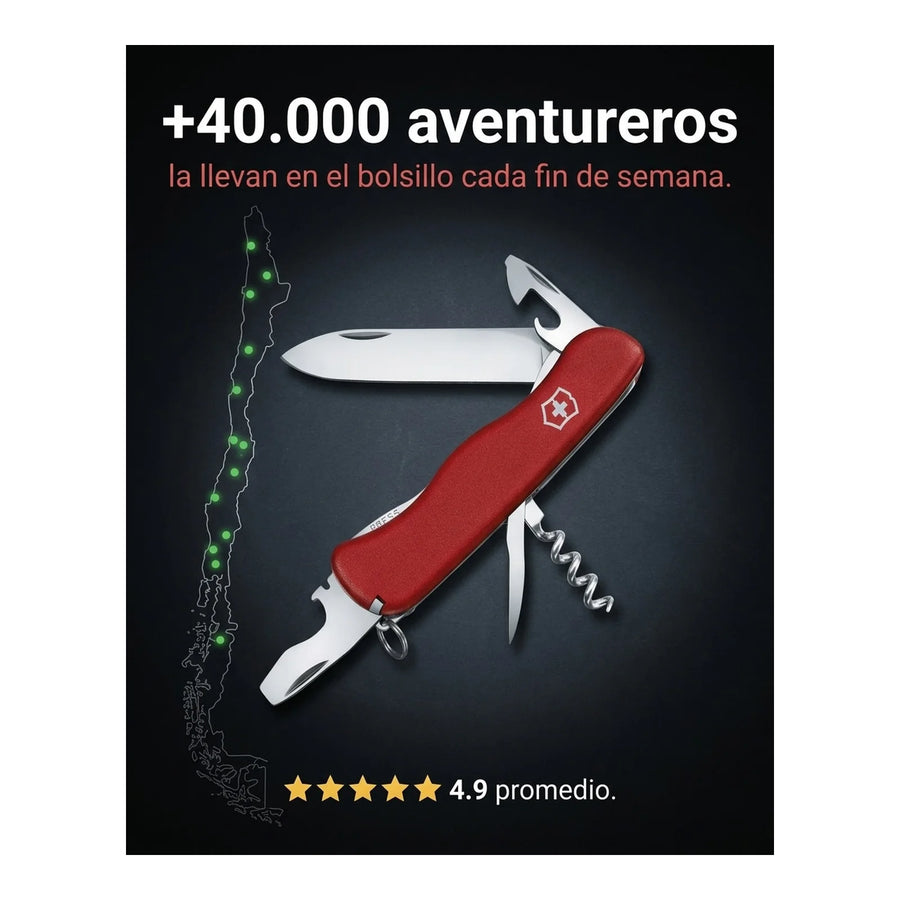 Navaja Cortapluma  Victorinox Picknicker Roja 0.8353 Premium + Grabado Personalizado