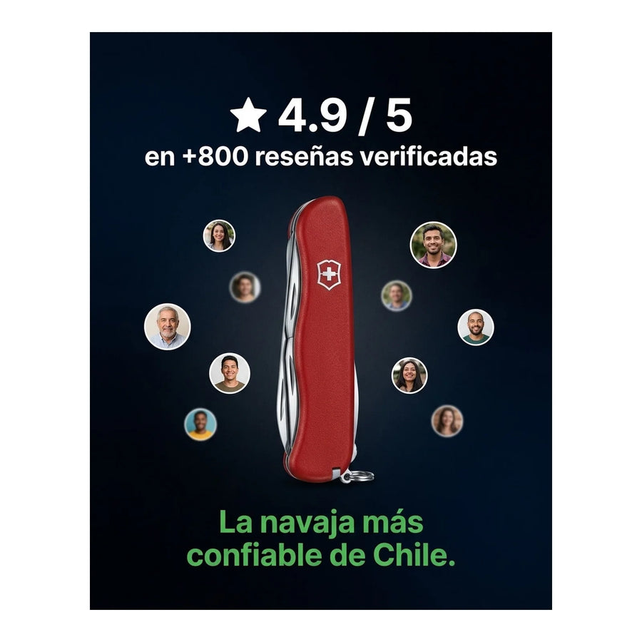 Navaja Cortapluma  Victorinox Work Champ Roja 0.8564 Premium + Grabado Personalizado