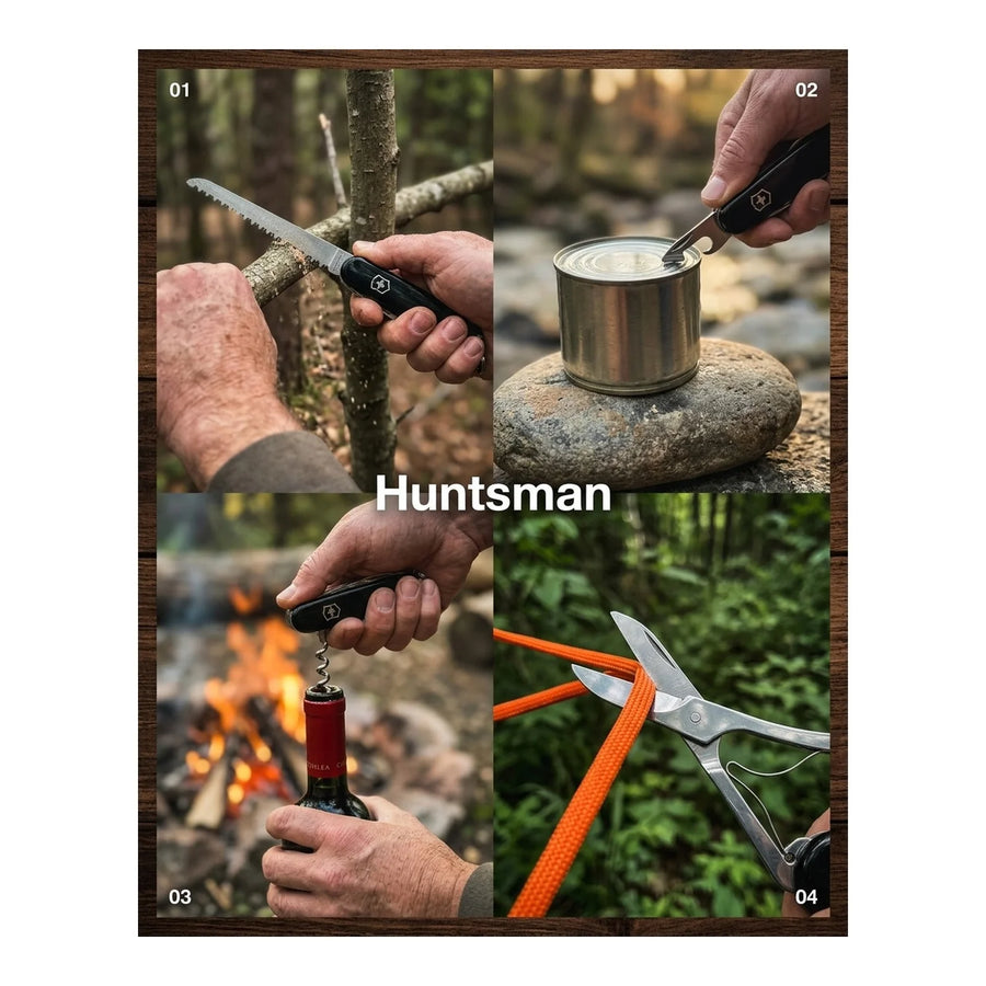Navaja Cortapluma  Victorinox Hunstman Negra 1.3713.3 + Grabado Personalizado