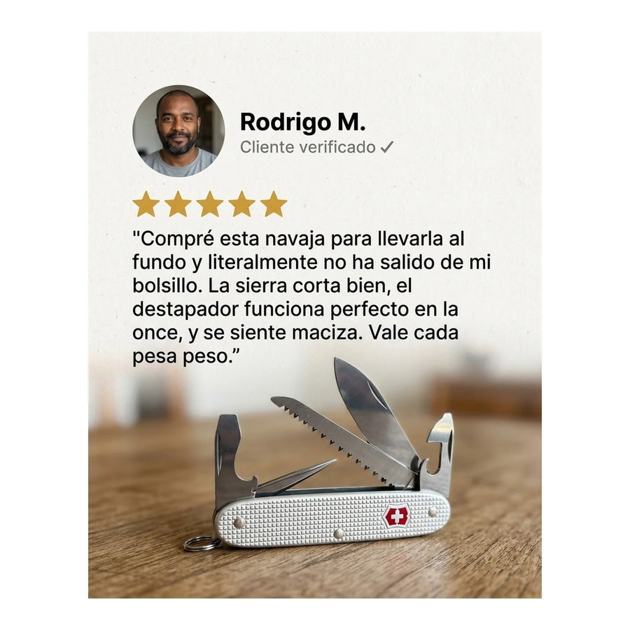 Navaja Cortapluma  Victorinox Farmer Alox 0.8241.26 Granja + Grabado Personalizado