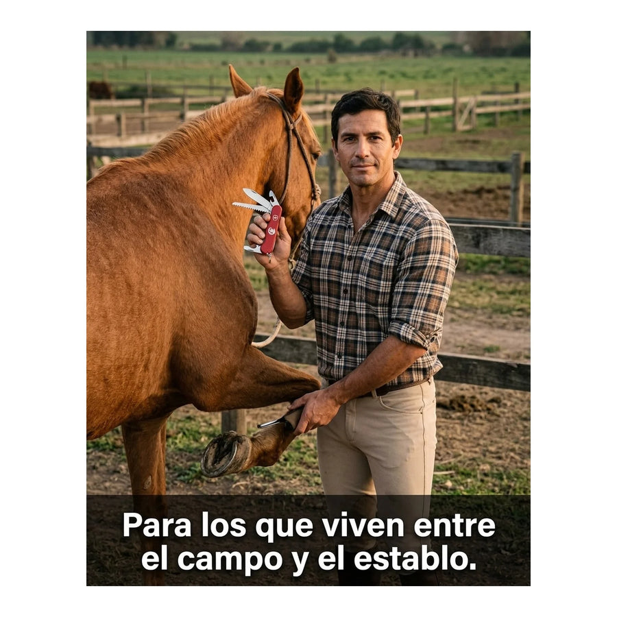 Navaja Cortapluma  Victorinox Equestrian Roja 0.8583 Rodeo + Grabado Personalizado