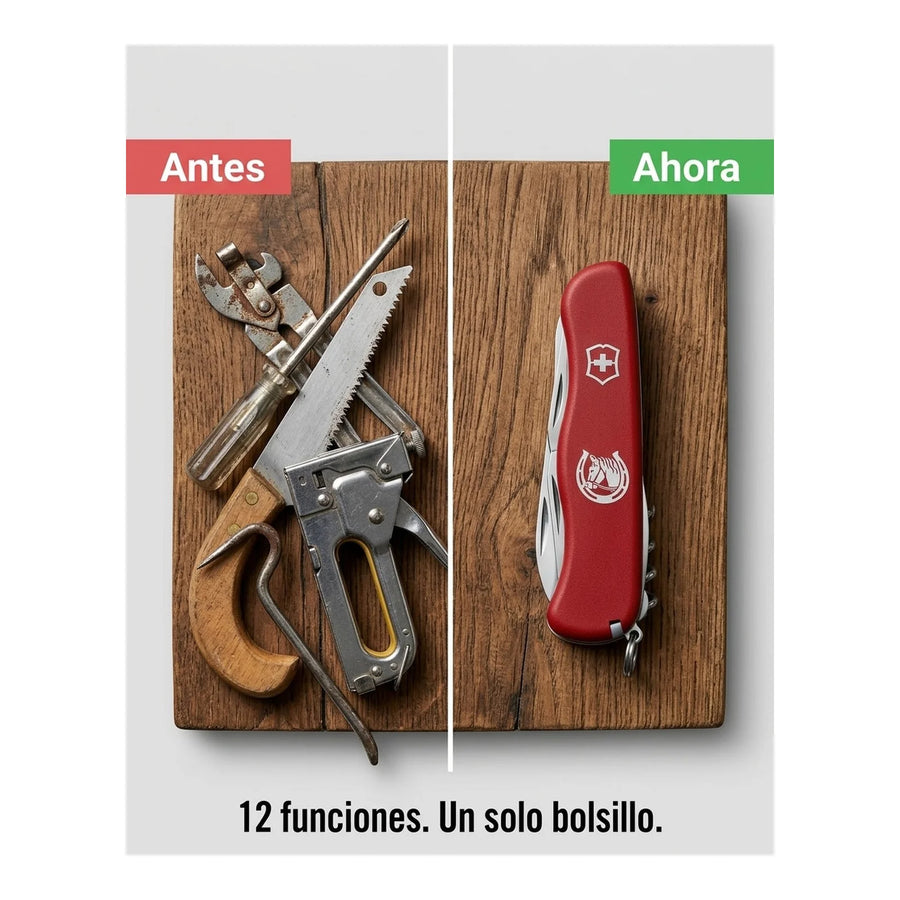 Navaja Cortapluma  Victorinox Equestrian Roja 0.8583 Rodeo + Grabado Personalizado