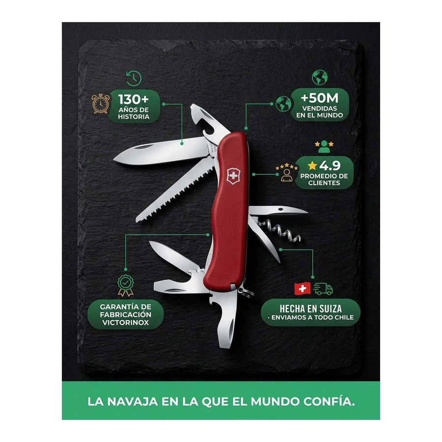 Navaja Cortapluma  Victorinox Forester Roja 0.8363 Premium + Grabado Personalizado
