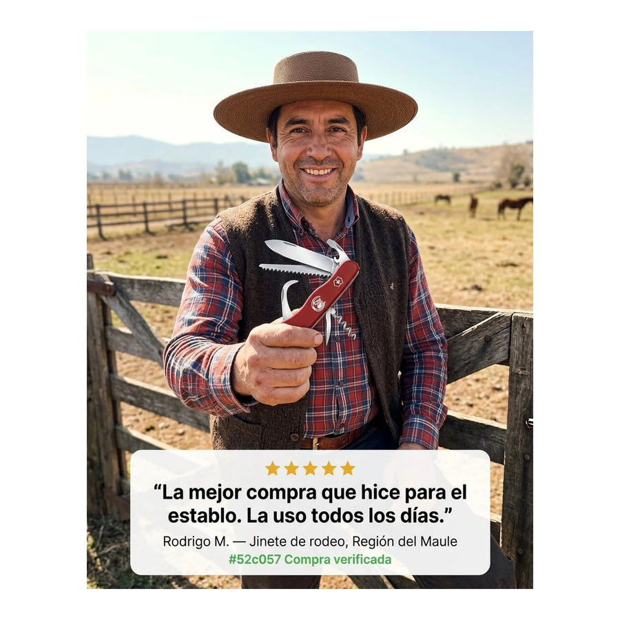 Navaja Cortapluma  Victorinox Equestrian Roja 0.8583 Rodeo + Grabado Personalizado