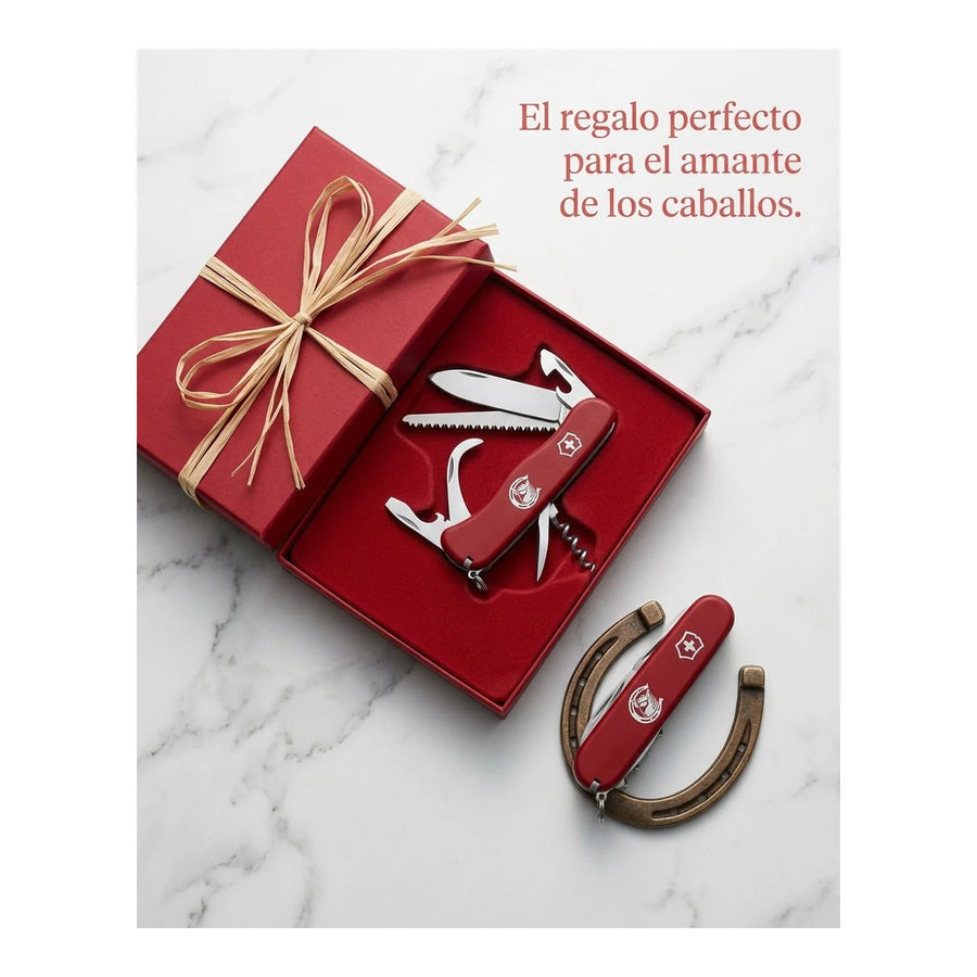 Navaja Cortapluma  Victorinox Equestrian Roja 0.8583 Rodeo + Grabado Personalizado