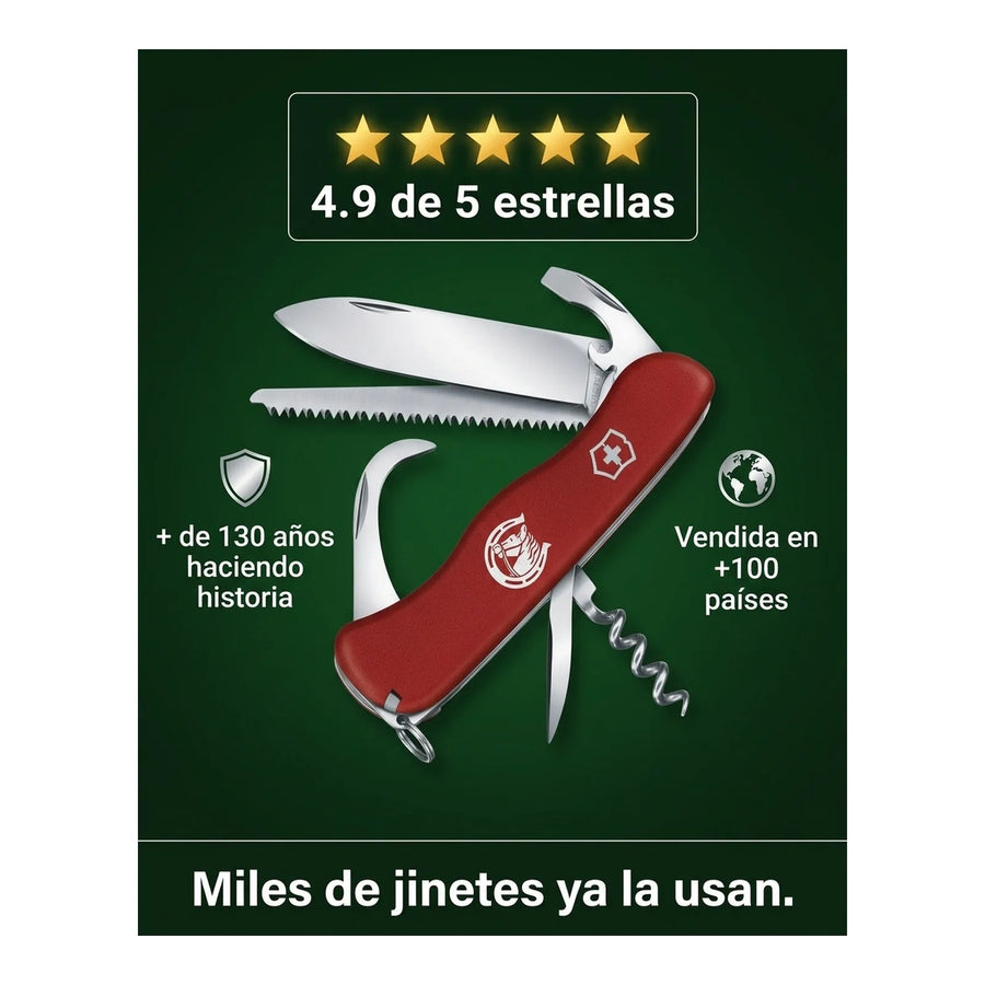 Navaja Cortapluma  Victorinox Equestrian Roja 0.8583 Rodeo + Grabado Personalizado