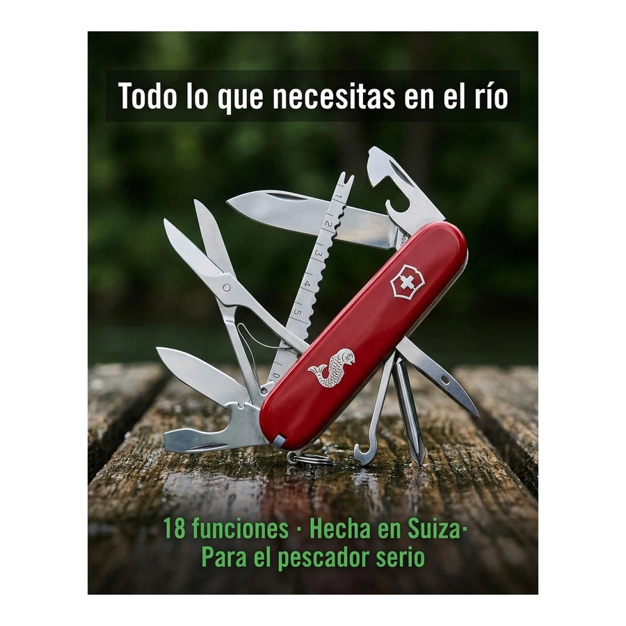Navaja Suiza Cortapluma Victorinox Fisherman 1.4733.72 Pesca + Grabado Personalizado
