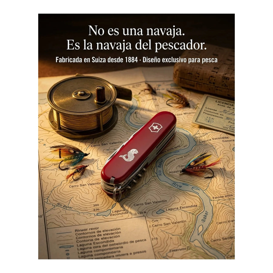 Navaja Suiza Cortapluma Victorinox Fisherman 1.4733.72 Pesca + Grabado Personalizado