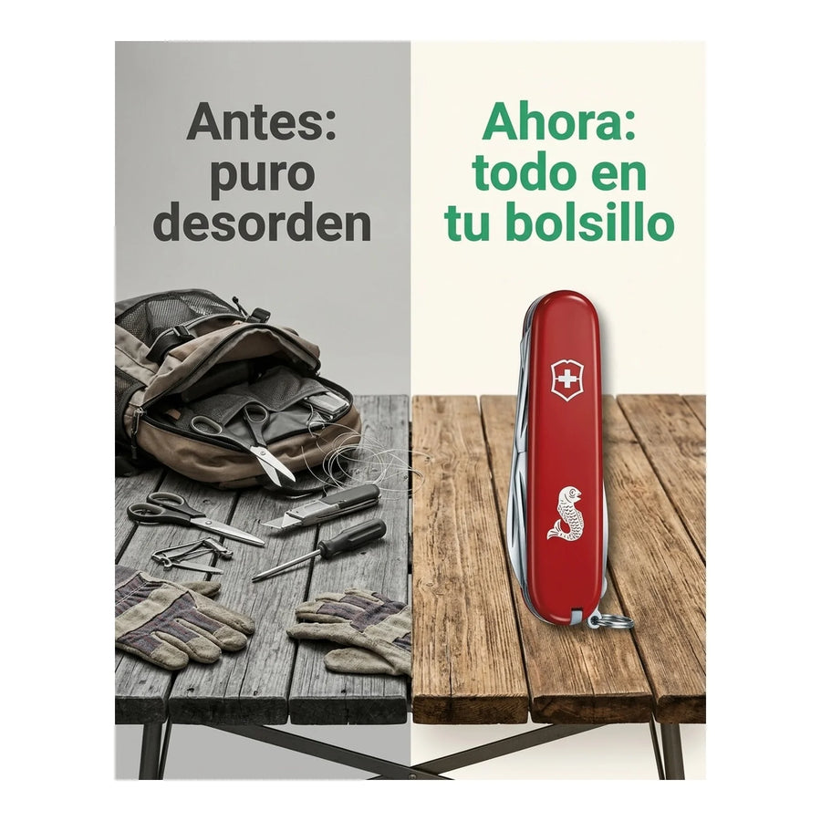 Navaja Suiza Cortapluma Victorinox Fisherman 1.4733.72 Pesca + Grabado Personalizado