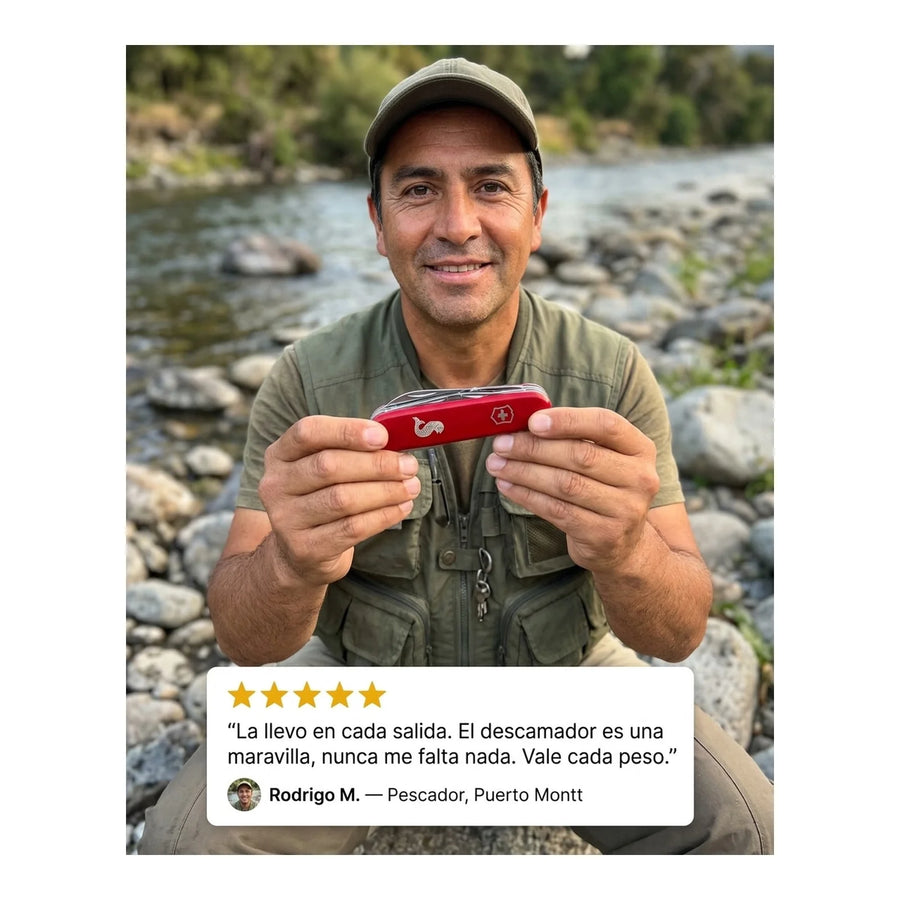 Navaja Suiza Cortapluma Victorinox Fisherman 1.4733.72 Pesca + Grabado Personalizado