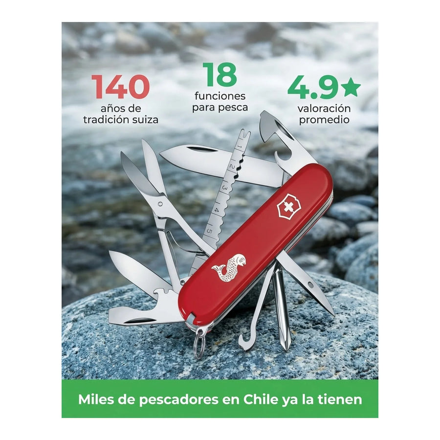 Navaja Suiza Cortapluma Victorinox Fisherman 1.4733.72 Pesca + Grabado Personalizado