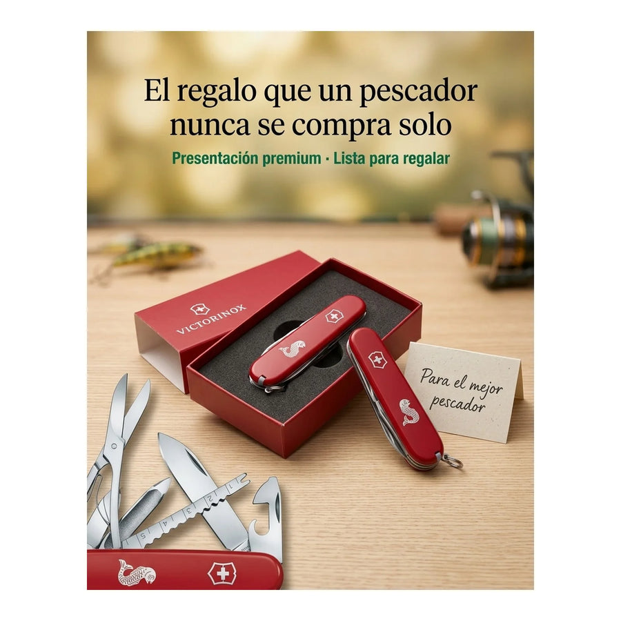 Navaja Suiza Cortapluma Victorinox Fisherman 1.4733.72 Pesca + Grabado Personalizado